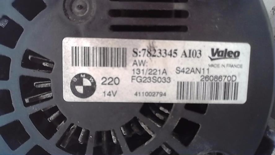Alternateur BMW Série 1 F20 Phase 2 - Pour 114d 1.5D Diesel, Kilométrage 74 199 Km, Garantie 12 Mois