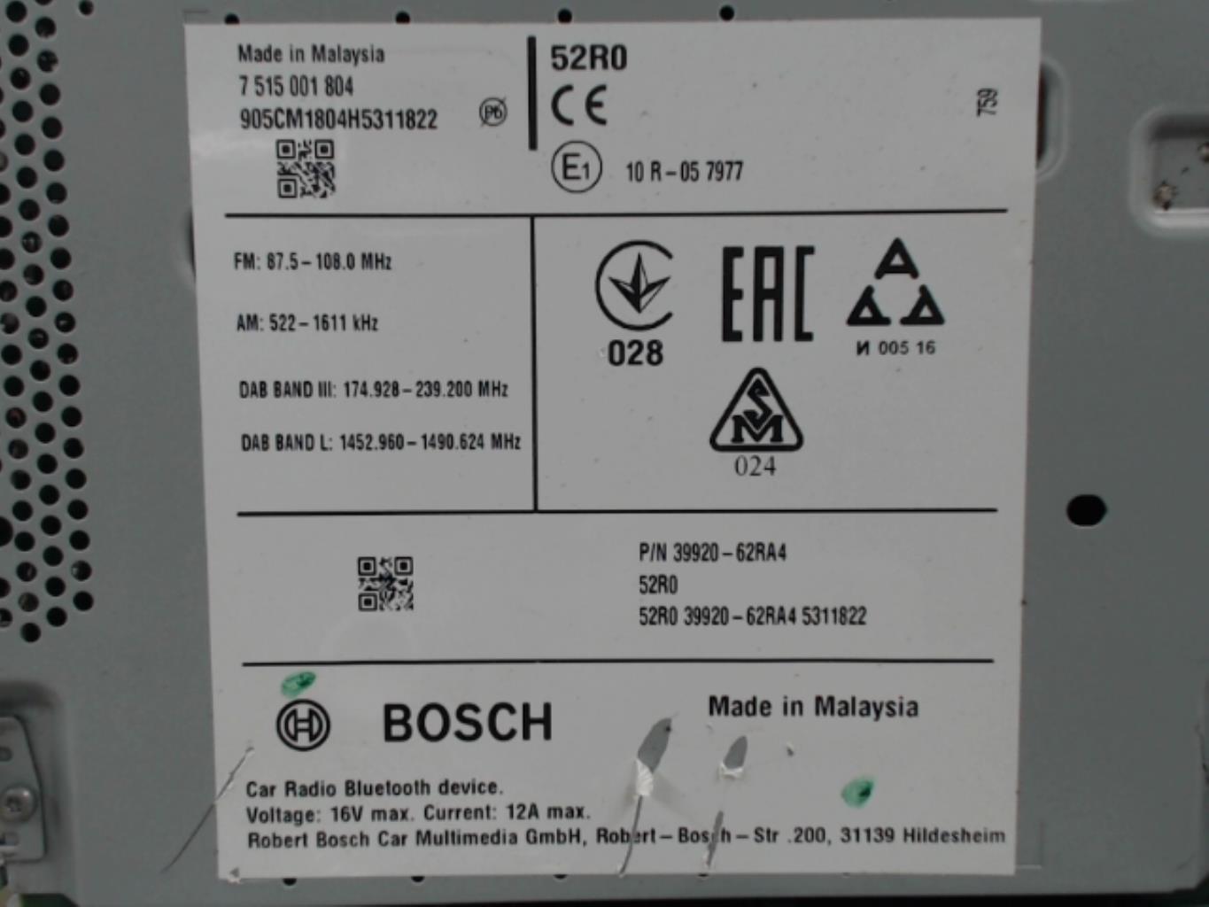 Autoradio originale SUZUKI IGNIS 3 Gasolina - 1