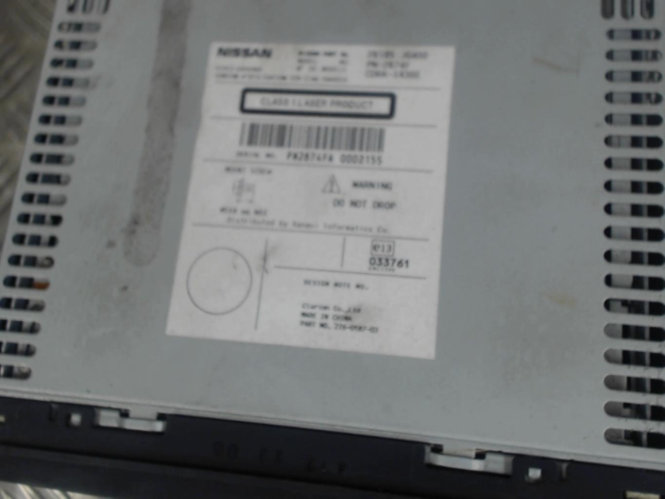 Autoradio originale NISSAN QASHQAI 1 PHASE 1 Diésel - 1