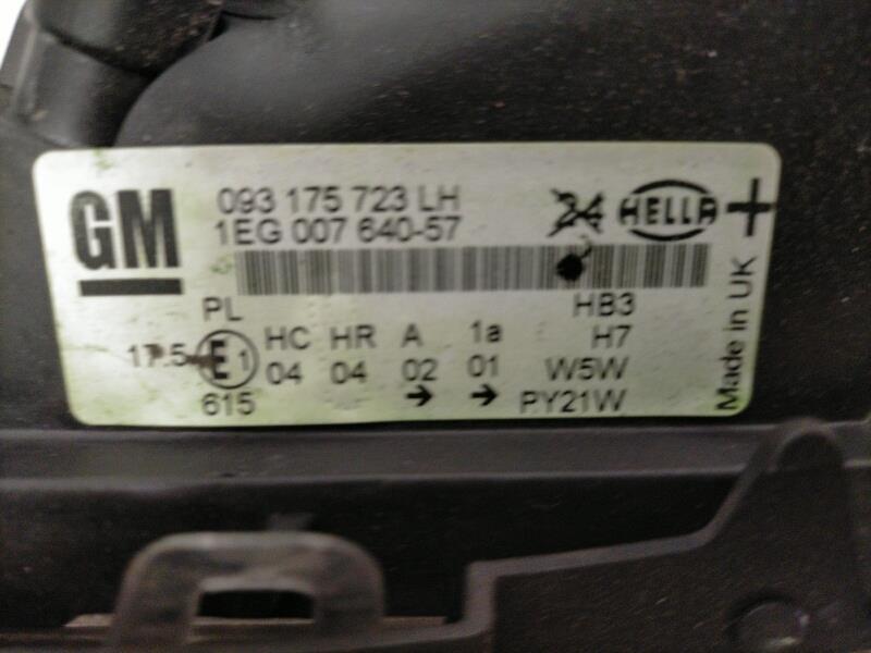 Gruppo ottico anteriore principale sinistro (luci)(faro) OPEL ASTRA G Diésel - 1