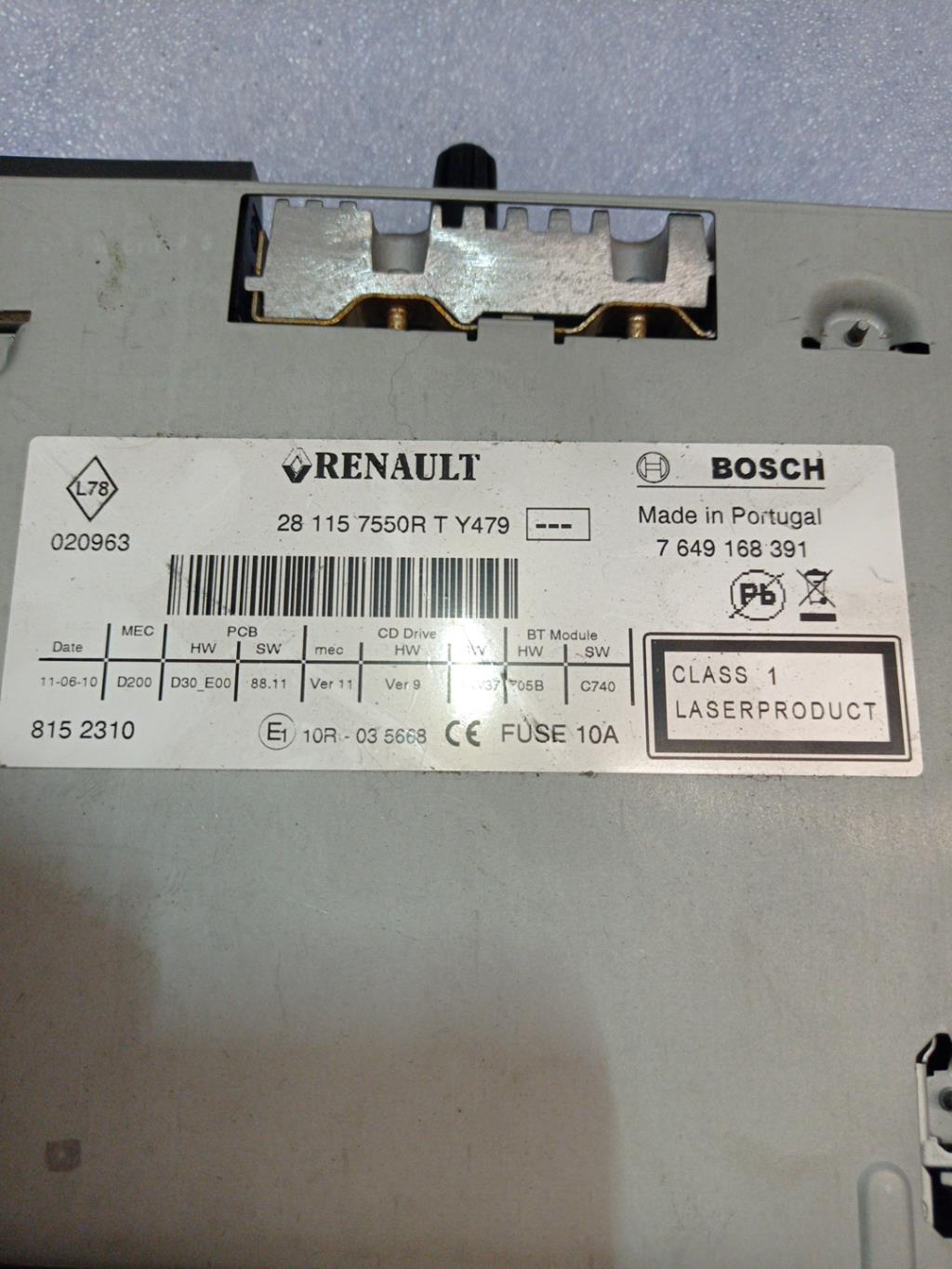 Autoradio originale RENAULT SCENIC 3 PHASE 1 Diésel - 1