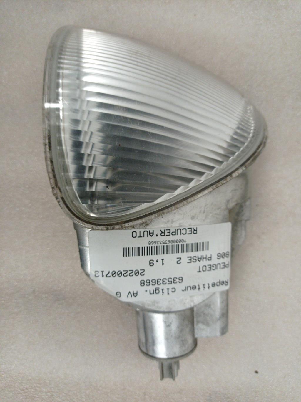 Ripetitore lampeggiante anteriore sinistro (Luci) PEUGEOT 806 PHASE 2 Diésel - 1