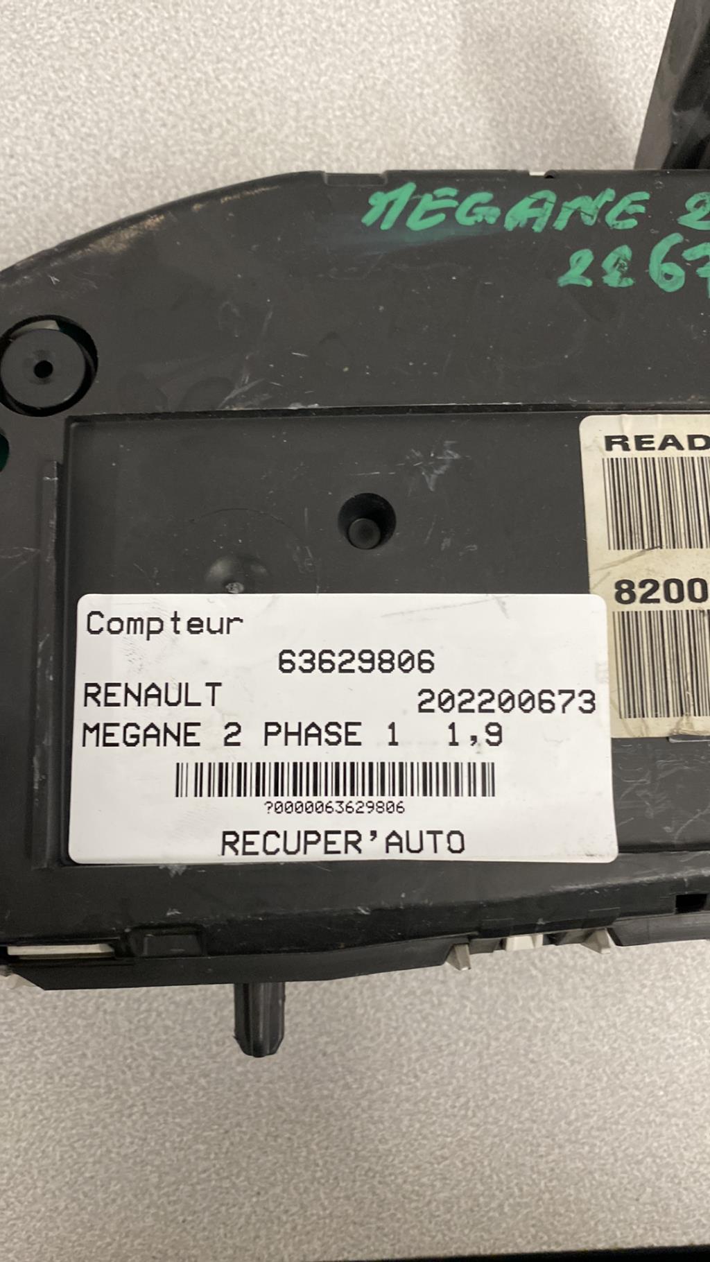 Compteur RENAULT MEGANE 2 PHASE 1 Diesel - 1