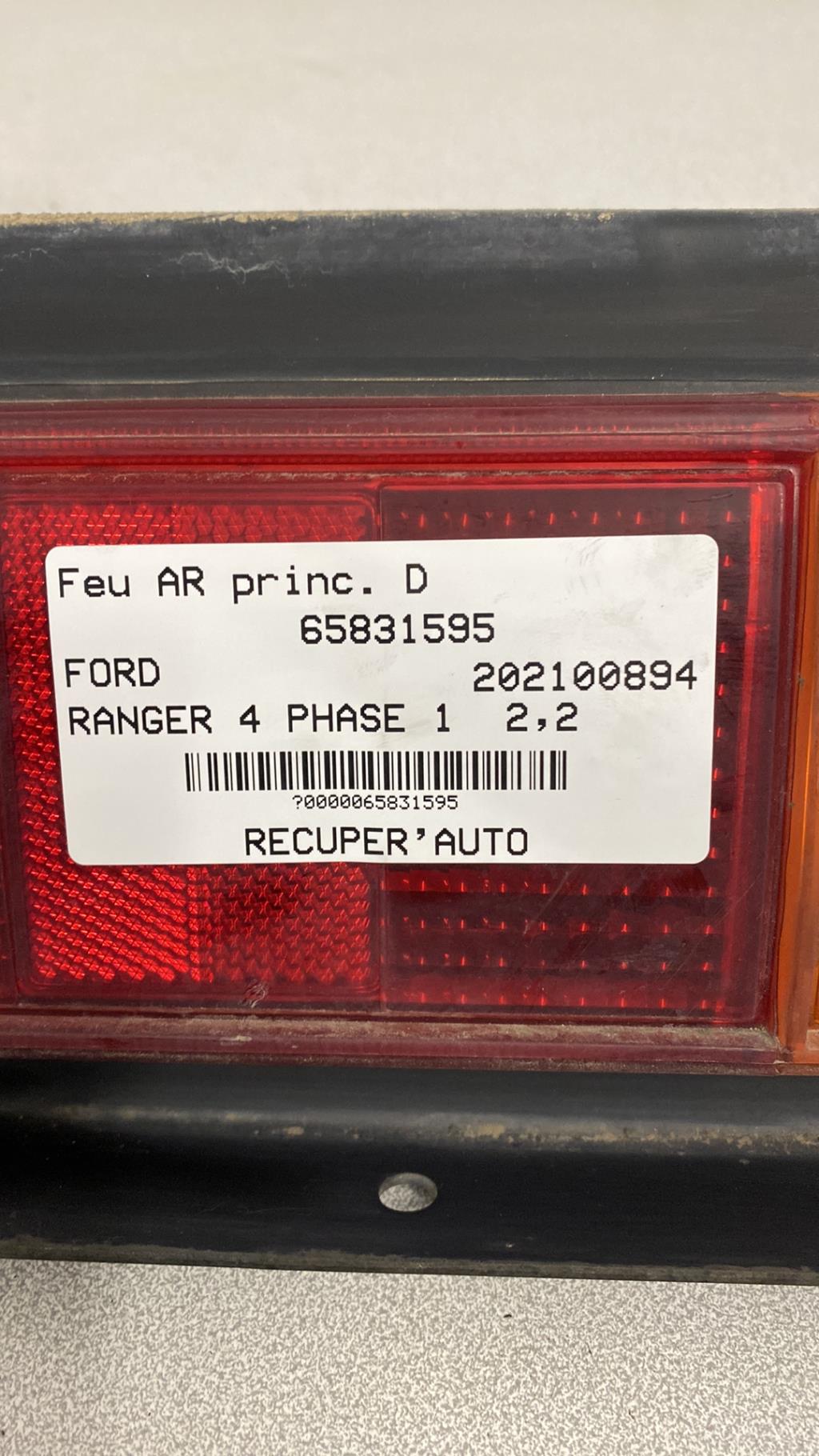 Fanale posteriore principale destro (luci) FORD RANGER 4 PHASE 1 Diésel - 1