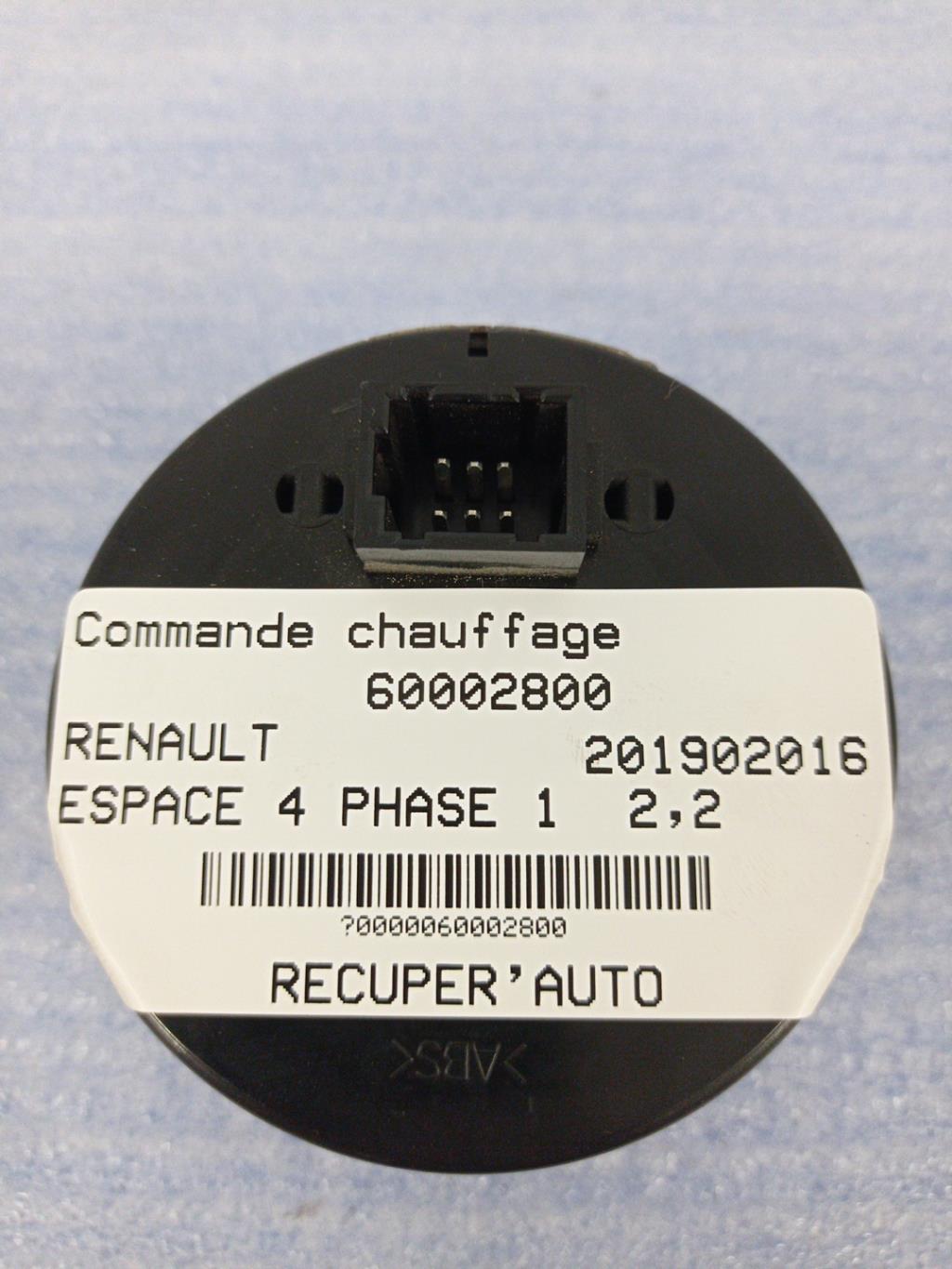 Commande chauffage RENAULT ESPACE 4 PHASE 1 Diesel - 1