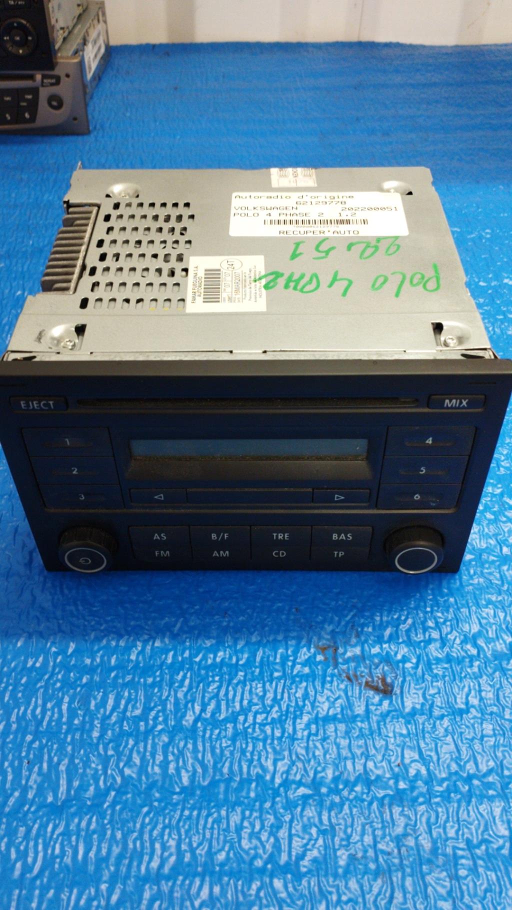 Autoradio originale VOLKSWAGEN POLO 4 PHASE 2 Gasolina - 1