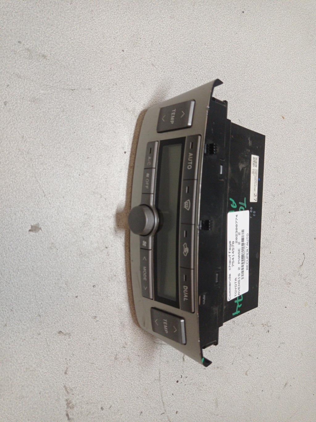 Commande chauffage TOYOTA AVENSIS 2 PHASE 2 Diesel - 1