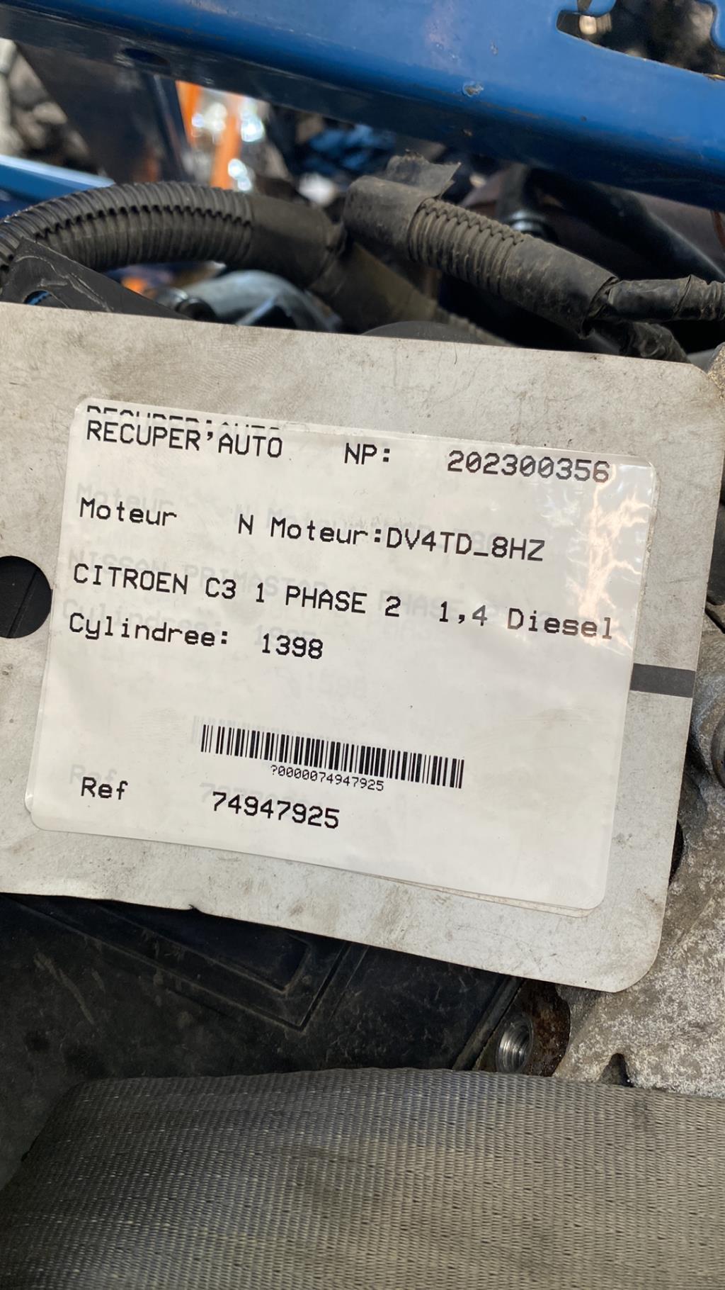 Moteur CITROEN C3 1 PHASE 2 Diesel - 1