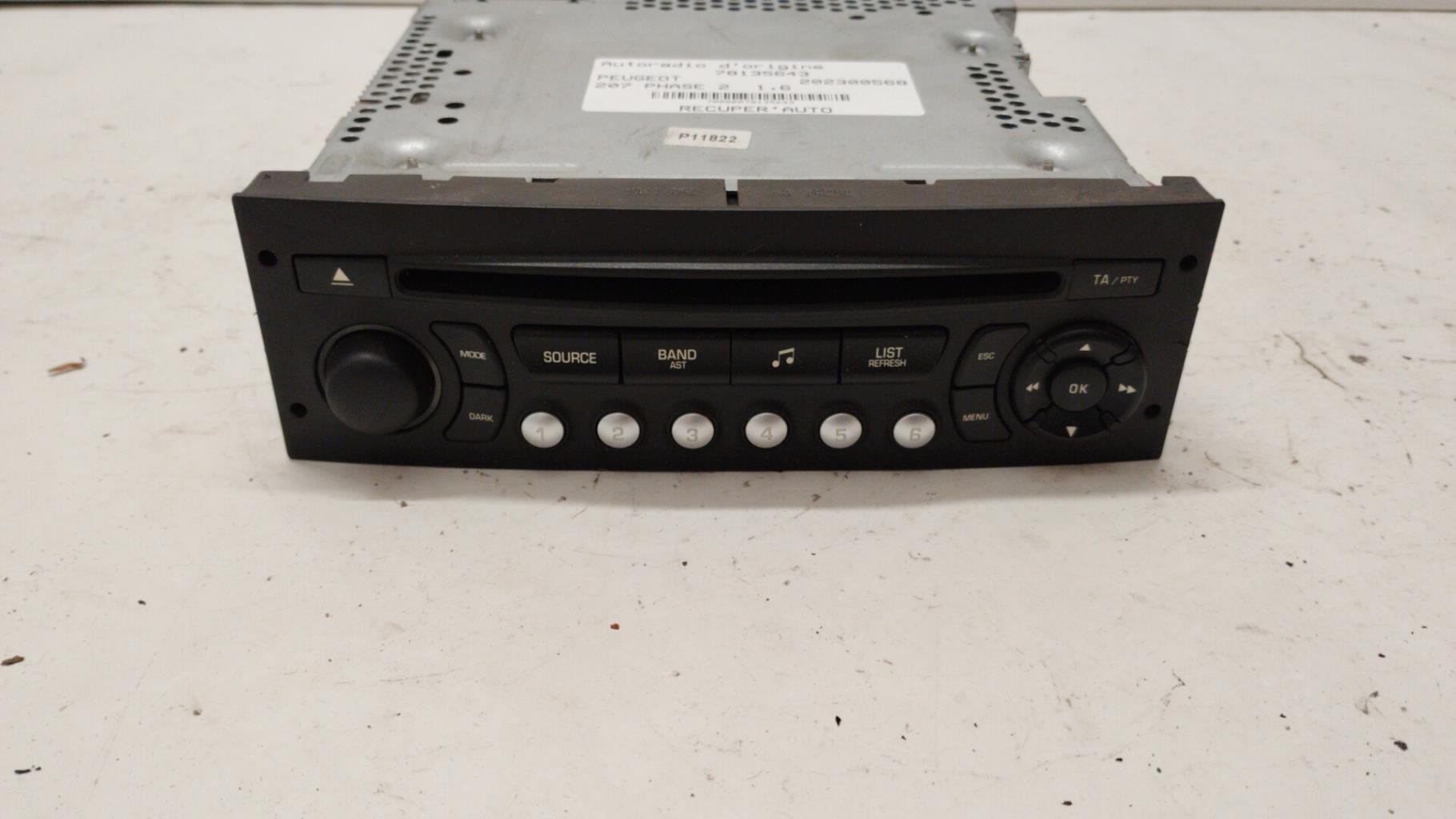 Autoradio originale PEUGEOT 207 PHASE 2 Diésel - 1