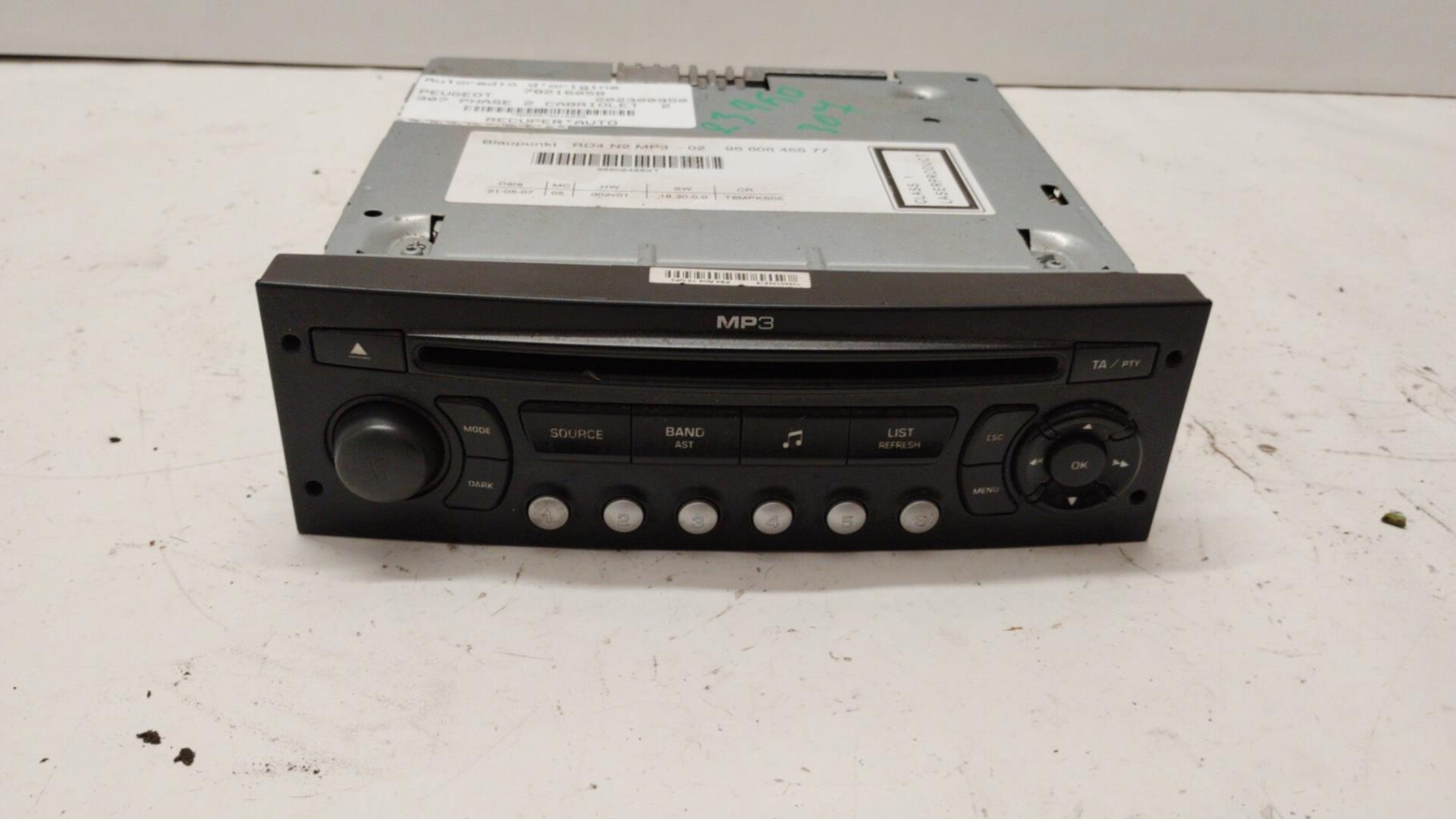 Autoradio originale PEUGEOT 307 PHASE 2 CABRIOLET Diésel - 1