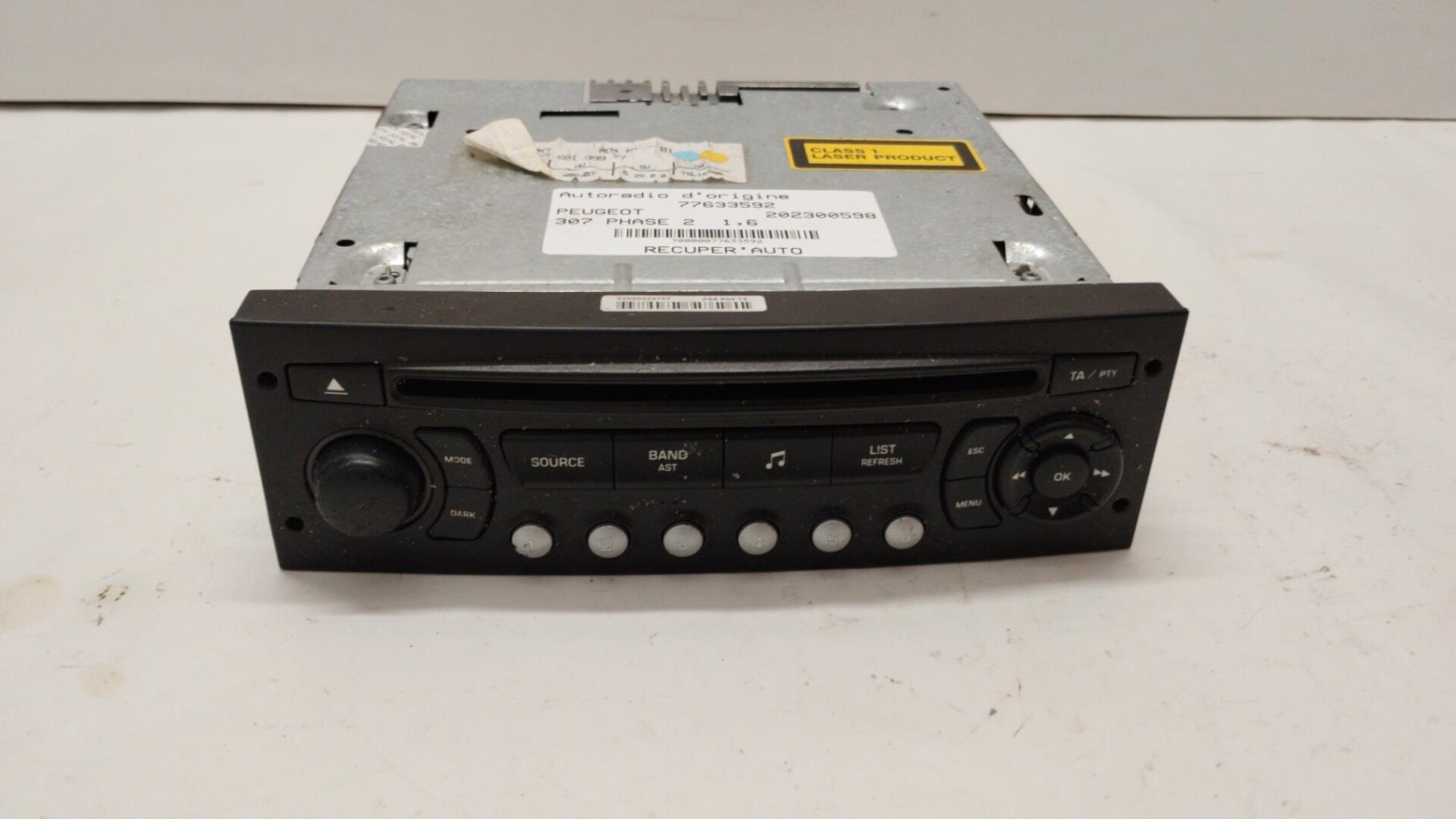 Autoradio originale PEUGEOT 307 PHASE 2 Gasolina - 1