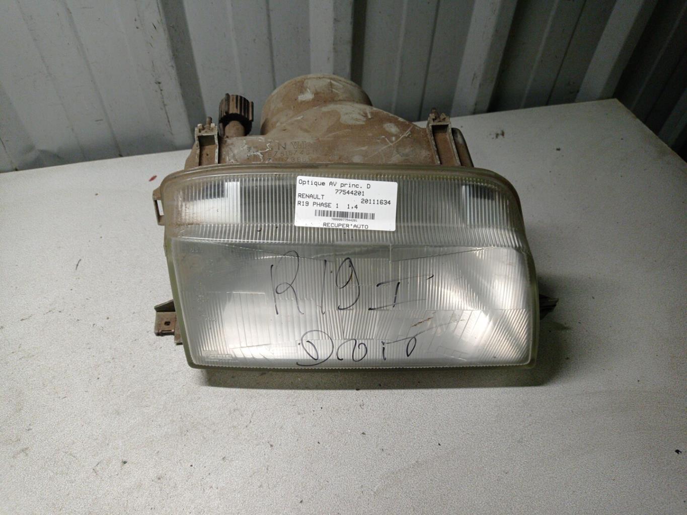 Gruppo ottico anteriore principale destro (luci)(faro) RENAULT R19 PHASE 1 Gasolina - 1