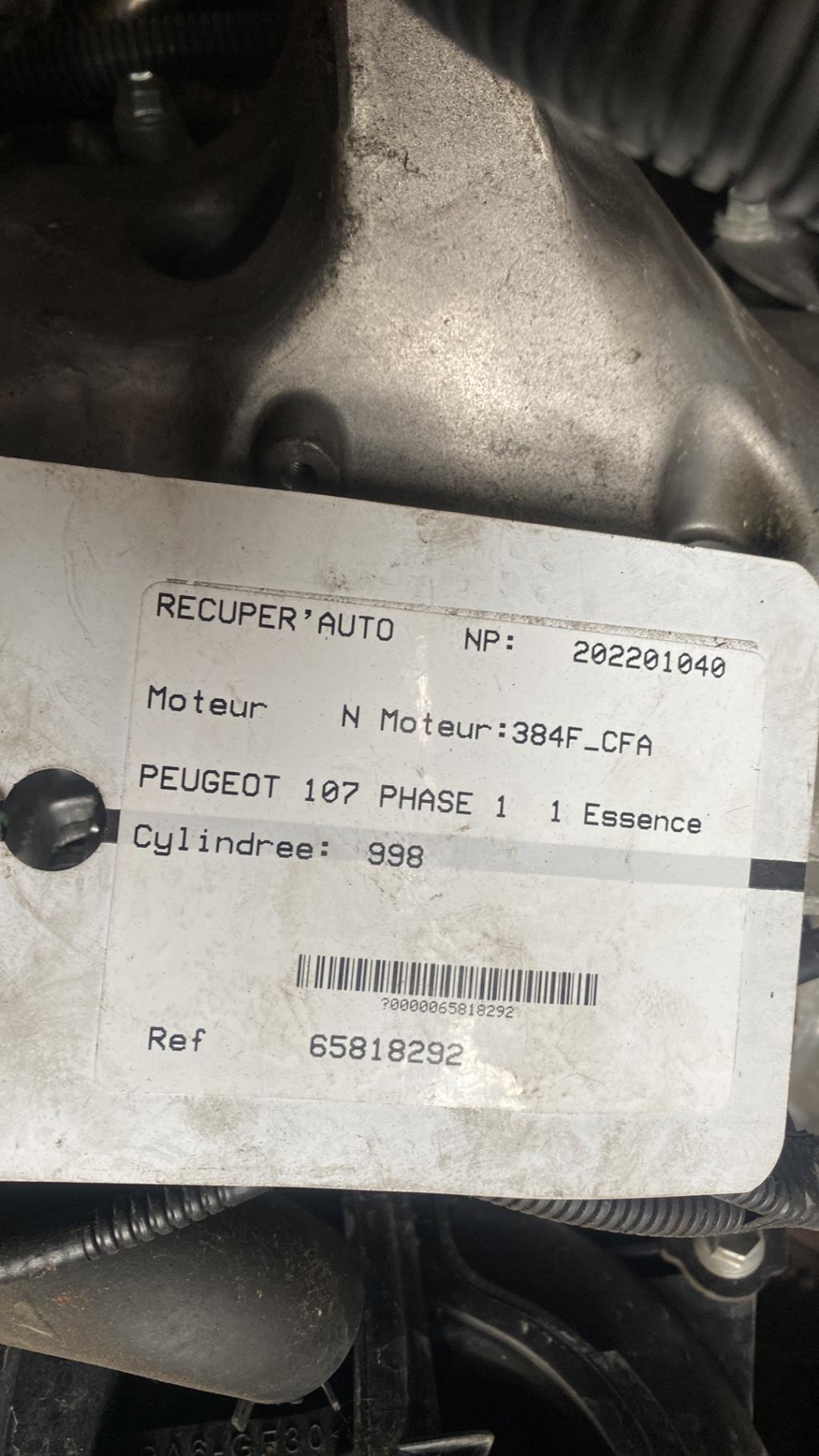 Motore PEUGEOT 107 PHASE 1 Gasolina - 1