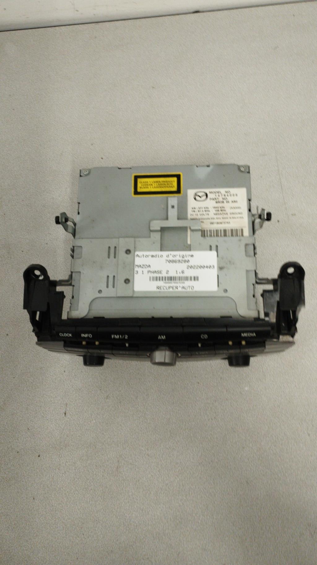 Autoradio originale MAZDA 3 1 PHASE 2 Diésel - 1