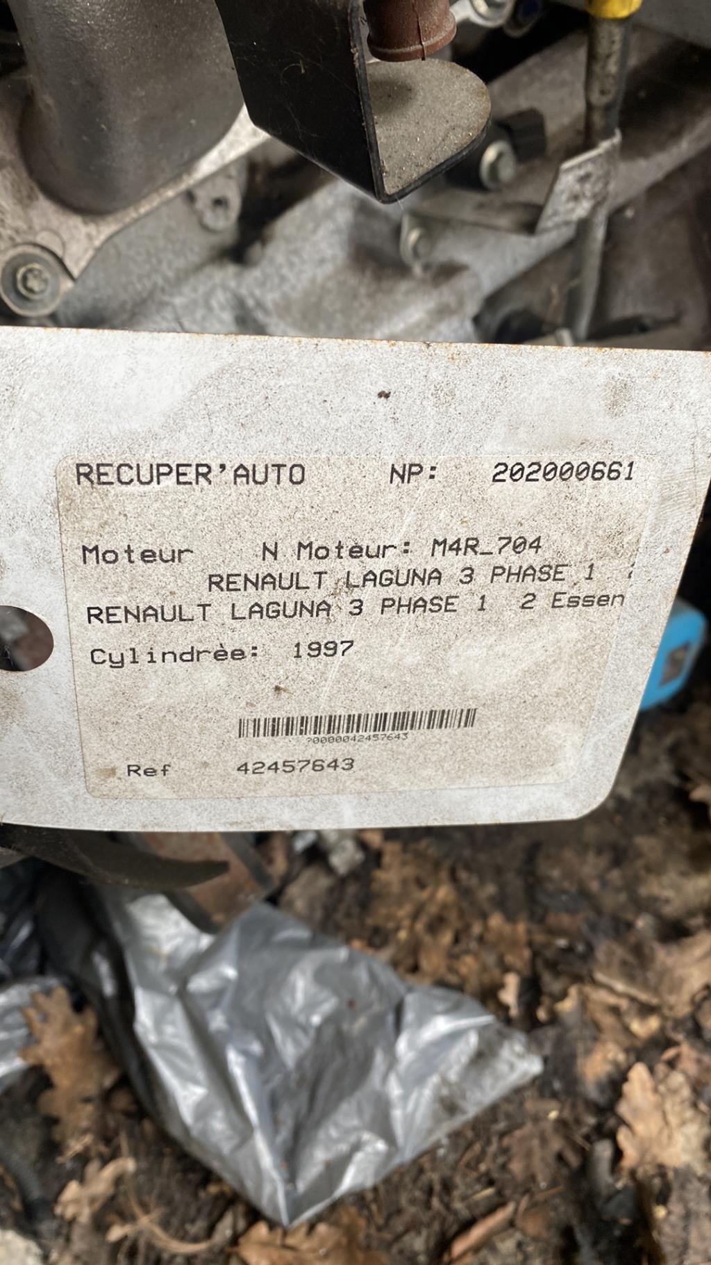 Moteur RENAULT LAGUNA 3 PHASE 1 Essence - 1