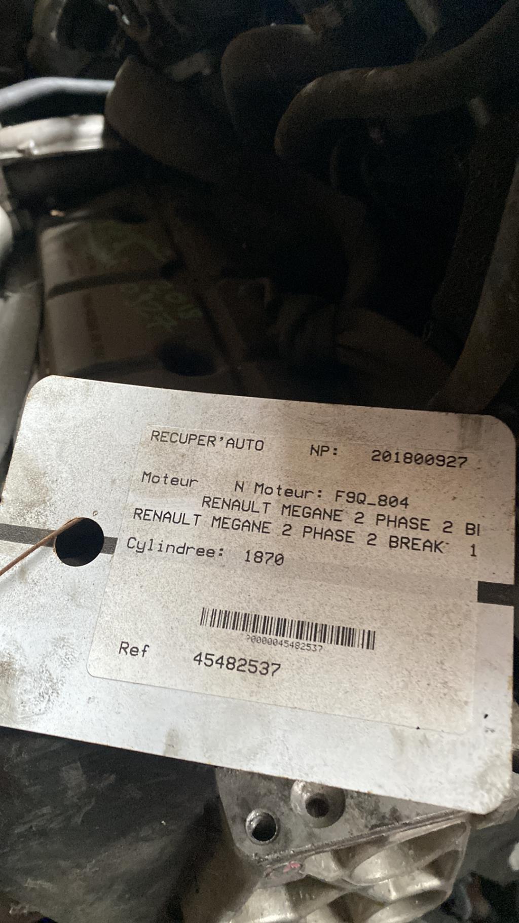 Moteur RENAULT MEGANE 2 PHASE 2 BREAK Diesel - 1