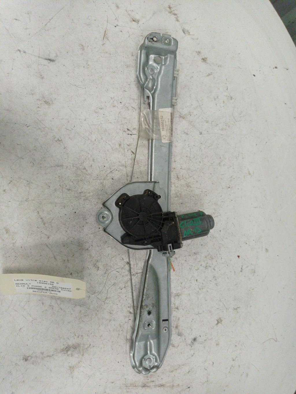 Alzacristalli elettrico posteriore destro RENAULT CLIO 3 PHASE 2 BREAK Diésel - 1