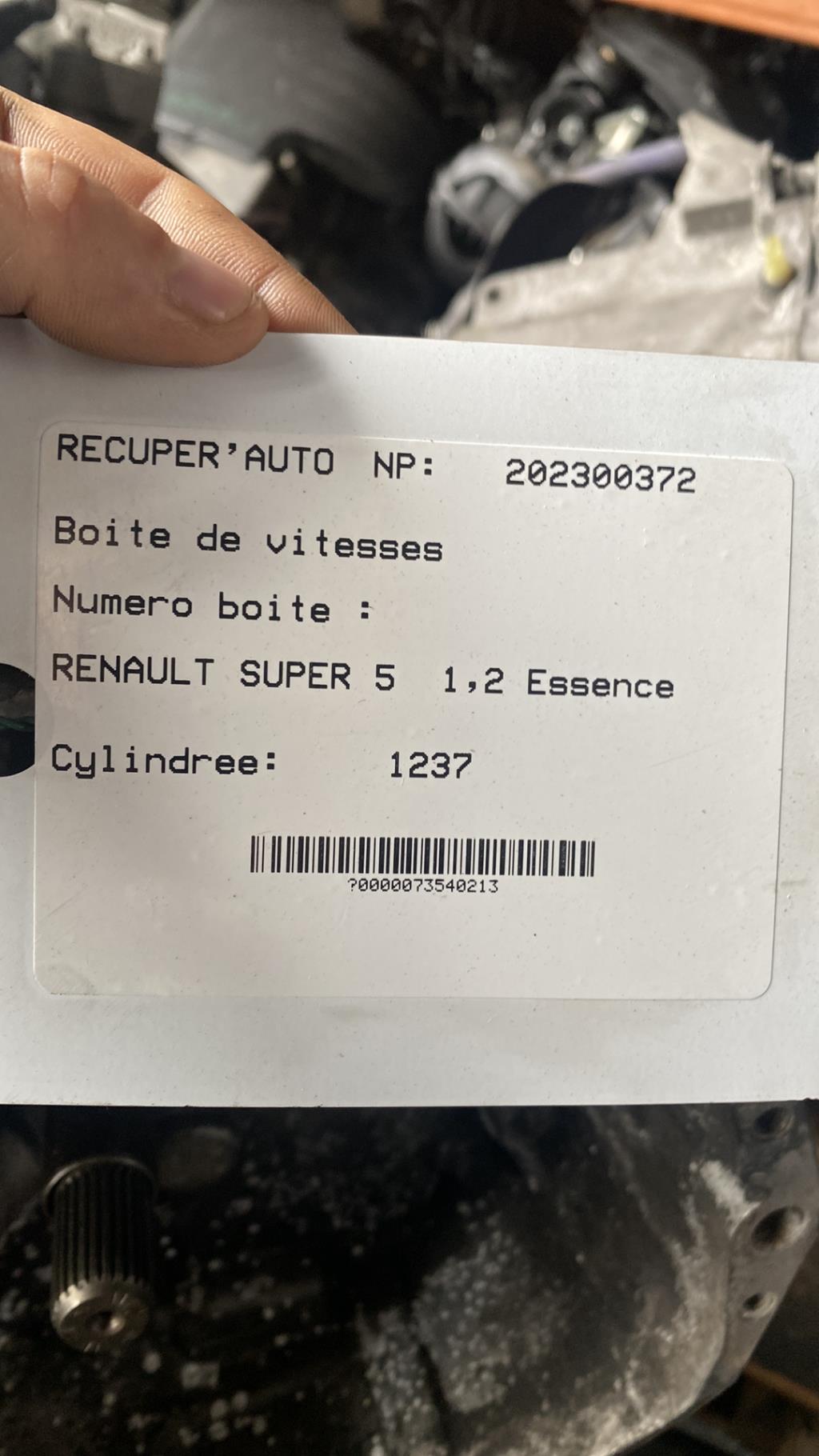 Boite de vitesses RENAULT SUPER 5 Essence - 1