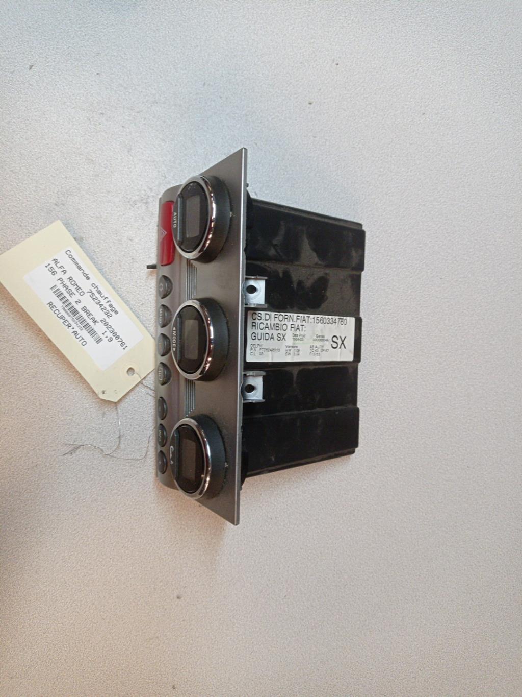 Commande chauffage ALFA ROMEO 156 PHASE 2 BREAK Diesel - 1