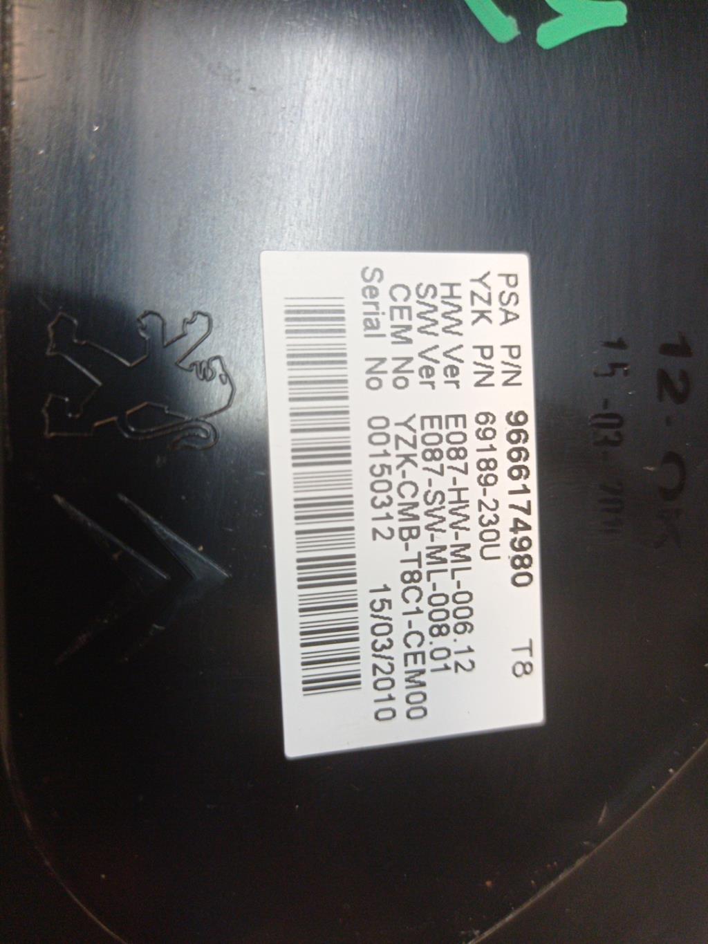 Compteur PEUGEOT 5008 1 PHASE 1 Diesel - 1