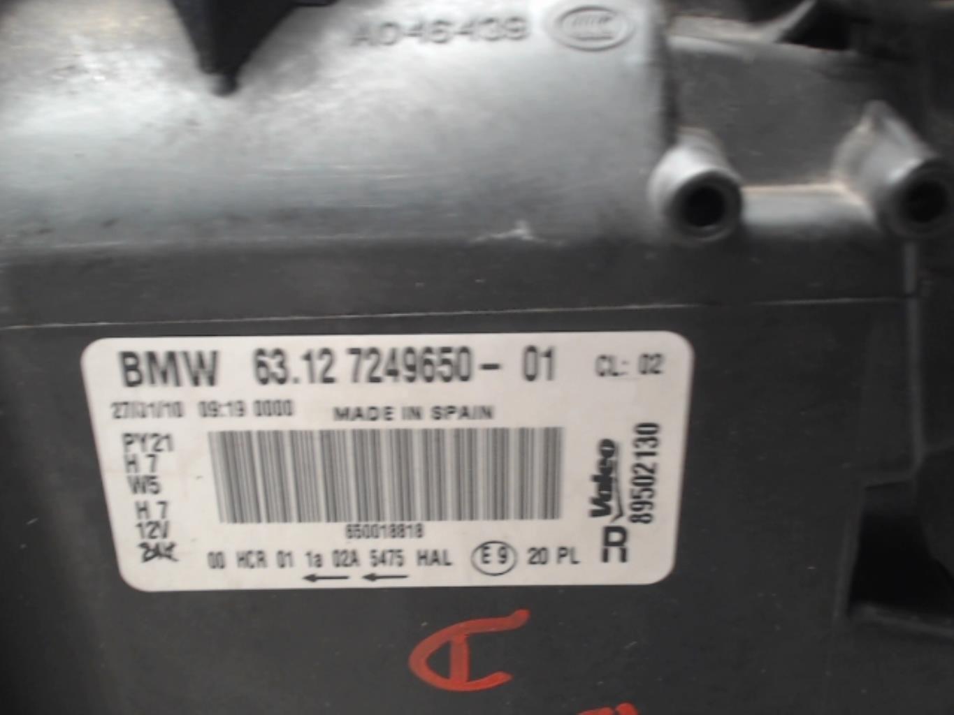 Gruppo ottico anteriore principale destro (luci)(faro) BMW SERIE 1 E87 PHASE 2 Diésel - 1