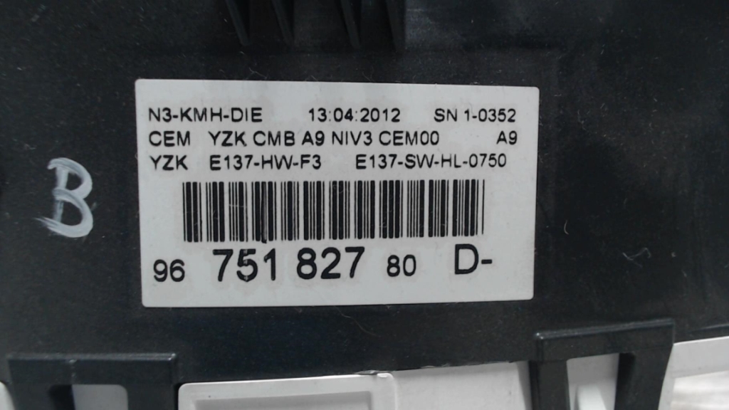 Compteur PEUGEOT 208 1 PHASE 1 Diesel - 1