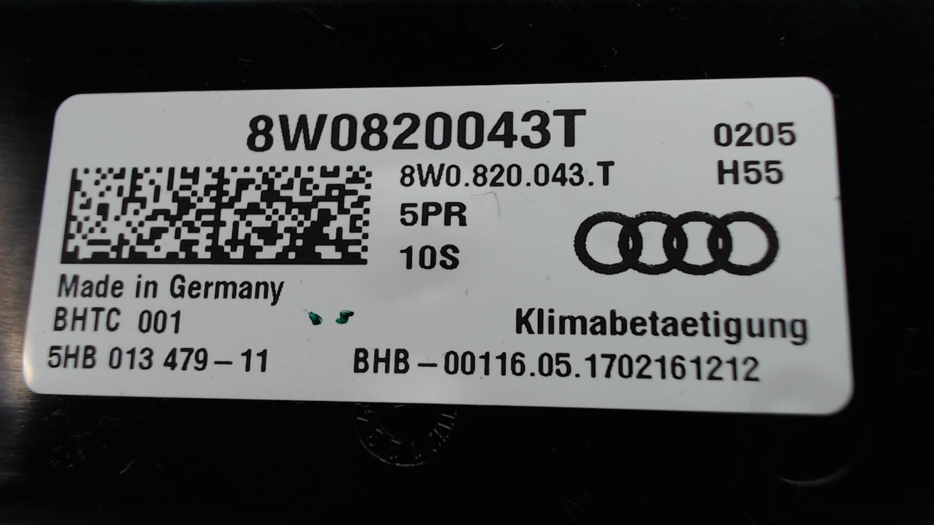 Commande chauffage AUDI A5 2 SPORTBACK PHASE 1 Diesel - 1
