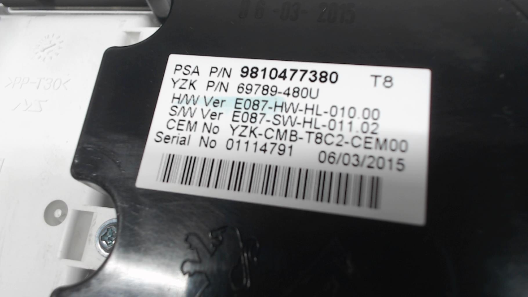 Compteur PEUGEOT 5008 1 PHASE 2 Diesel - 1