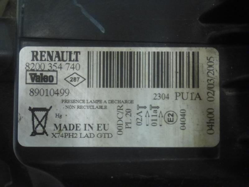 Image Optique avant principal gauche (feux)(phare) - RENAULT LAGUNA 2
