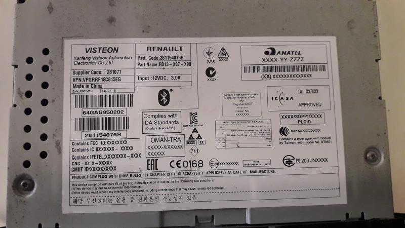 Image Autoradio d'origine - RENAULT CLIO 4