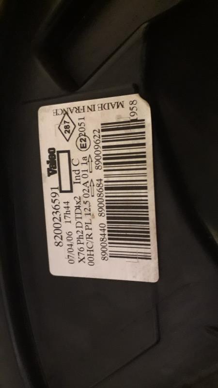 Image Optique avant principal droit (feux)(phare) - RENAULT KANGOO 1