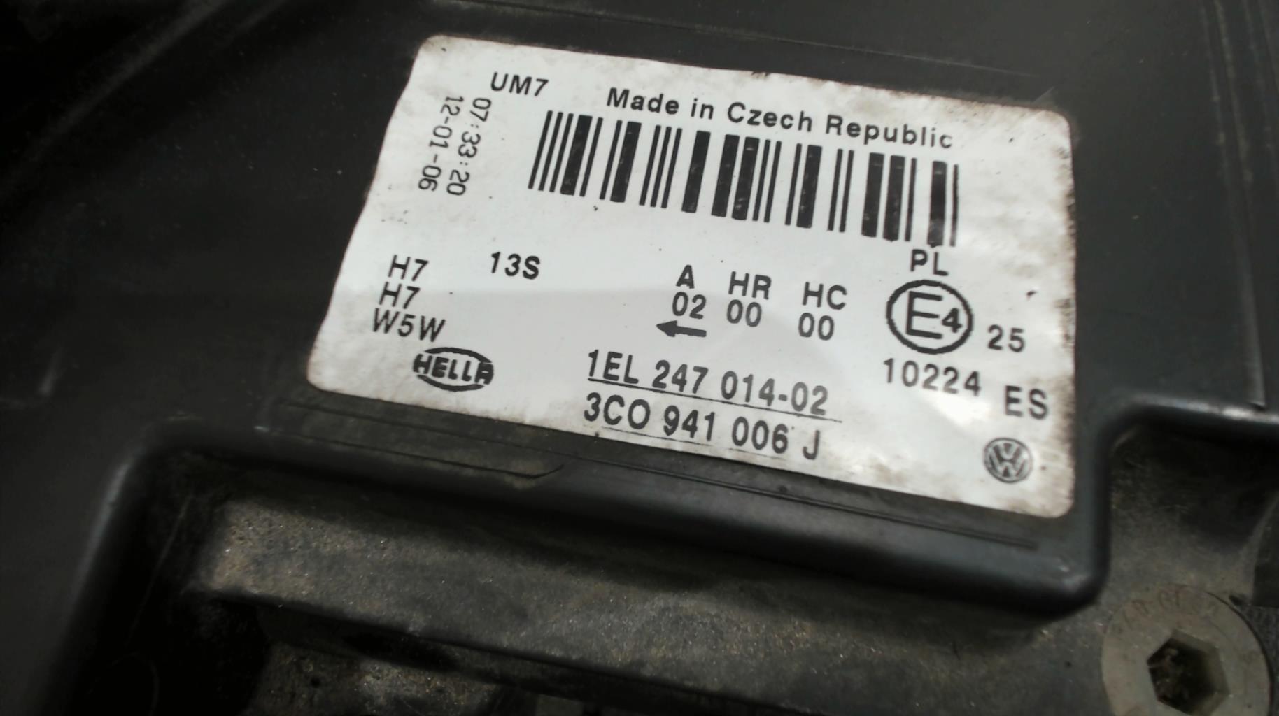 Image Optique avant principal droit (feux)(phare) - VOLKSWAGEN PASSAT 5