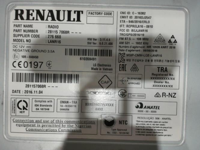 Image Autoradio d'origine - RENAULT MEGANE 4