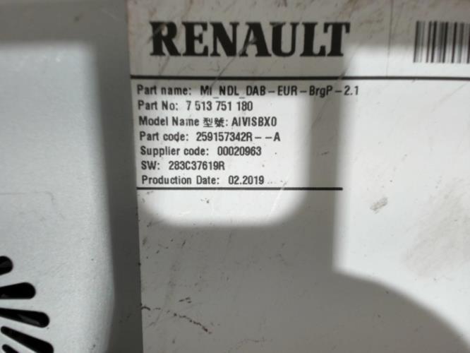 Image Autoradio d'origine - RENAULT CLIO 5