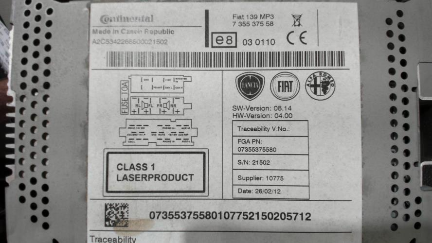 Image Autoradio d'origine - FIAT PANDA 3