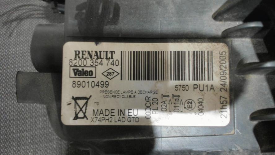 Image Optique avant principal gauche (feux)(phare) - RENAULT LAGUNA 2