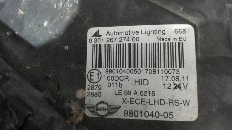 Image Optique avant principal droit (feux)(phare) - MINI MINI 2 R60