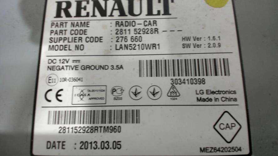 Image Autoradio d'origine - RENAULT CLIO 4