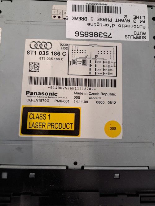 Image Autoradio d'origine - AUDI A4 3