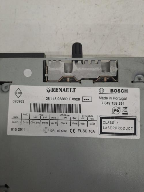 Image Autoradio d'origine - RENAULT MEGANE 3