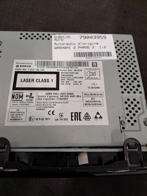 Image Autoradio d'origine - NISSAN QASHQAI 2