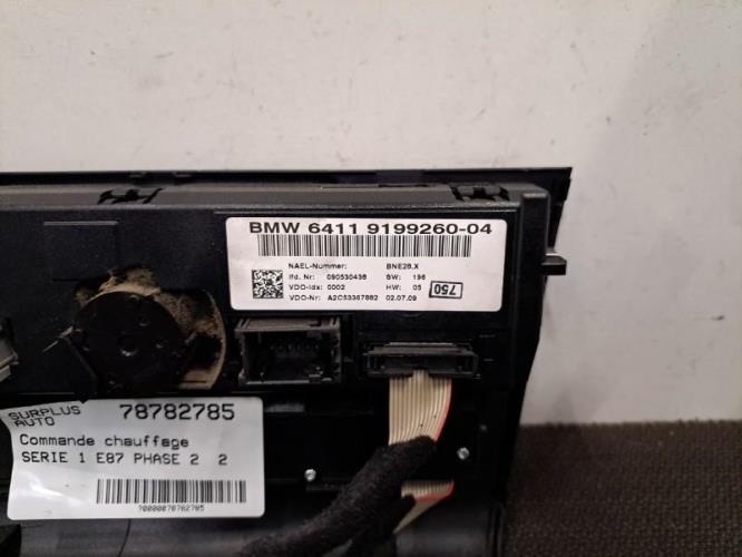 Image Commande chauffage - BMW SERIE 1 E87