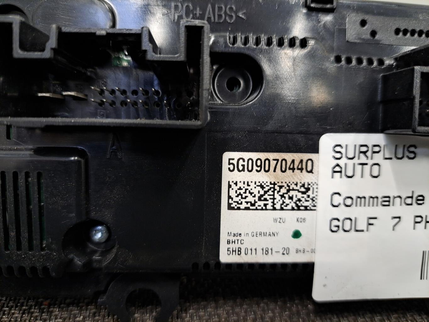 Commande chauffage VOLKSWAGEN GOLF 7 PHASE 2 Diesel - 1