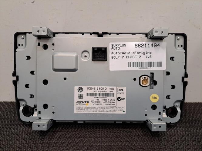 Image Autoradio d'origine - VOLKSWAGEN GOLF 7