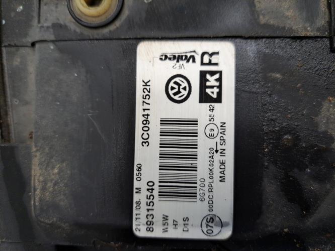 Image Optique avant principal droit (feux)(phare) - VOLKSWAGEN PASSAT 5
