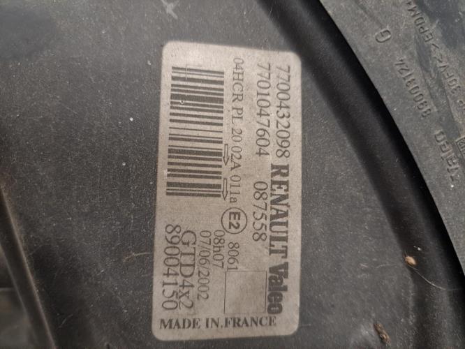 Image Optique avant principal gauche (feux)(phare) - RENAULT SCENIC 1