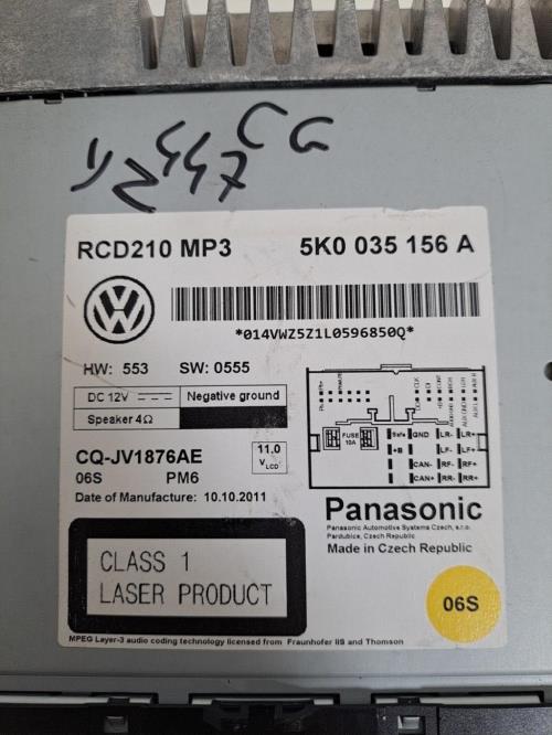 Image Autoradio d'origine - VOLKSWAGEN GOLF 6
