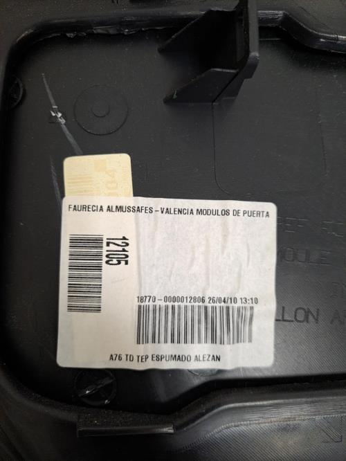 Image Garniture porte arriere droite - PEUGEOT 207