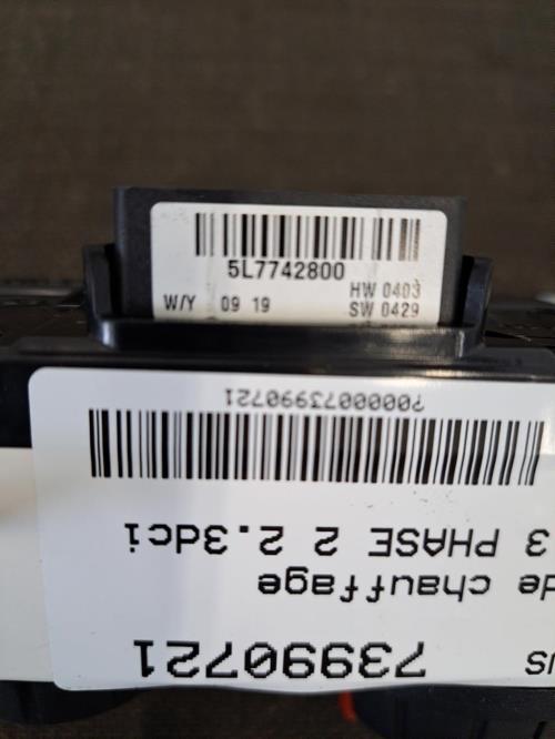 Image Commande chauffage - RENAULT MASTER 3