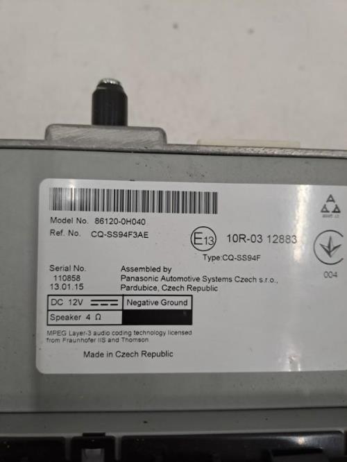 Image Autoradio d'origine - CITROEN C1 2
